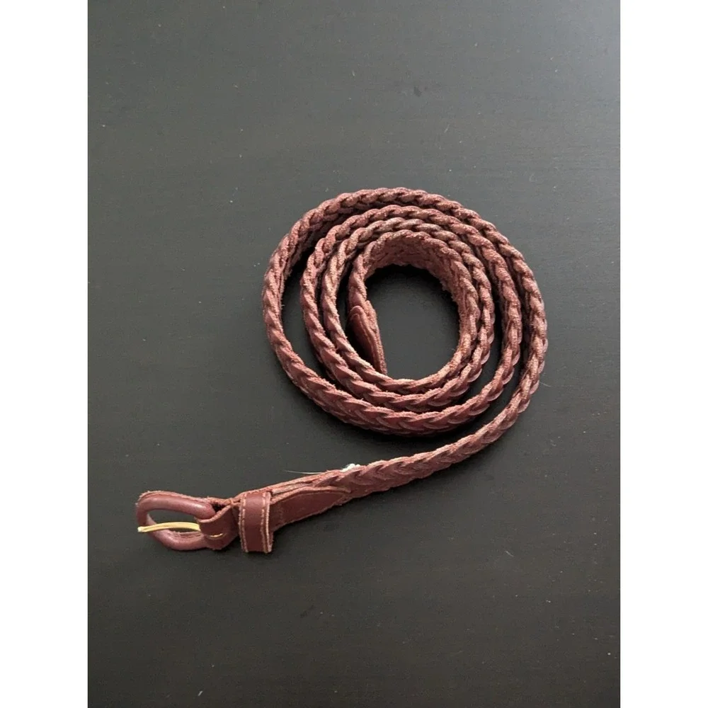 Surrey Split Cowhide Woven Leather Belt‎ Dress Belt Brown Large (47